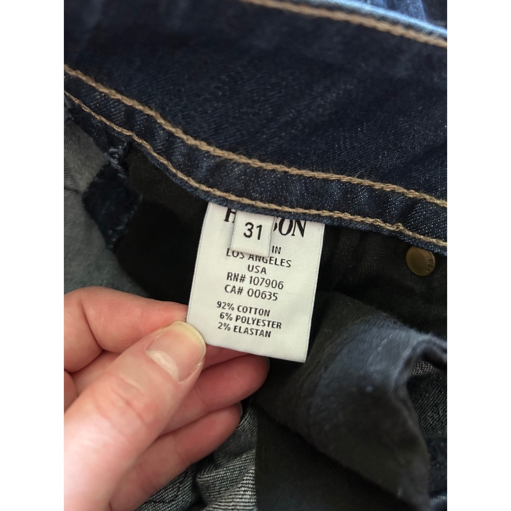 Hudson Signature Midrise Bootcut Jeans Lux Dark Wash 31 Flap Pocket WM170DMS - Picture 6 of 7